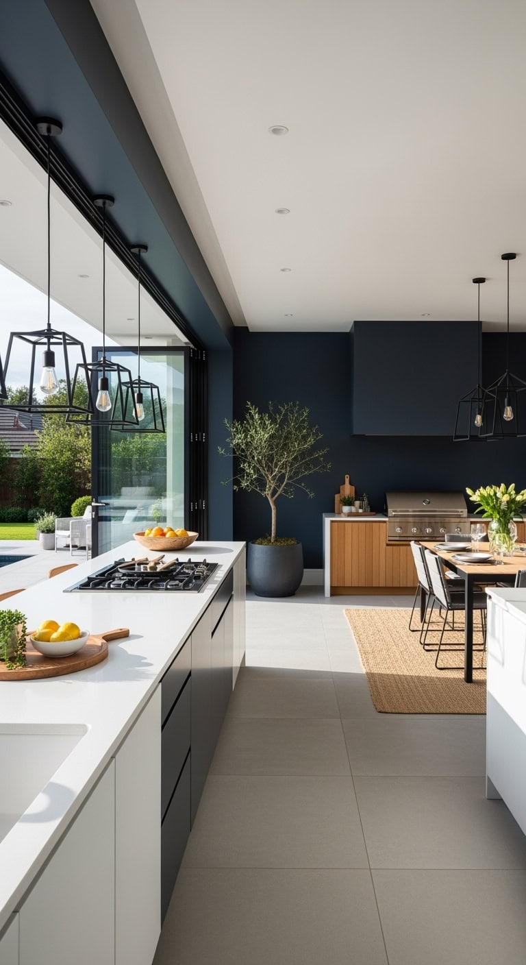 seamless indoor outdoor kitchen transition