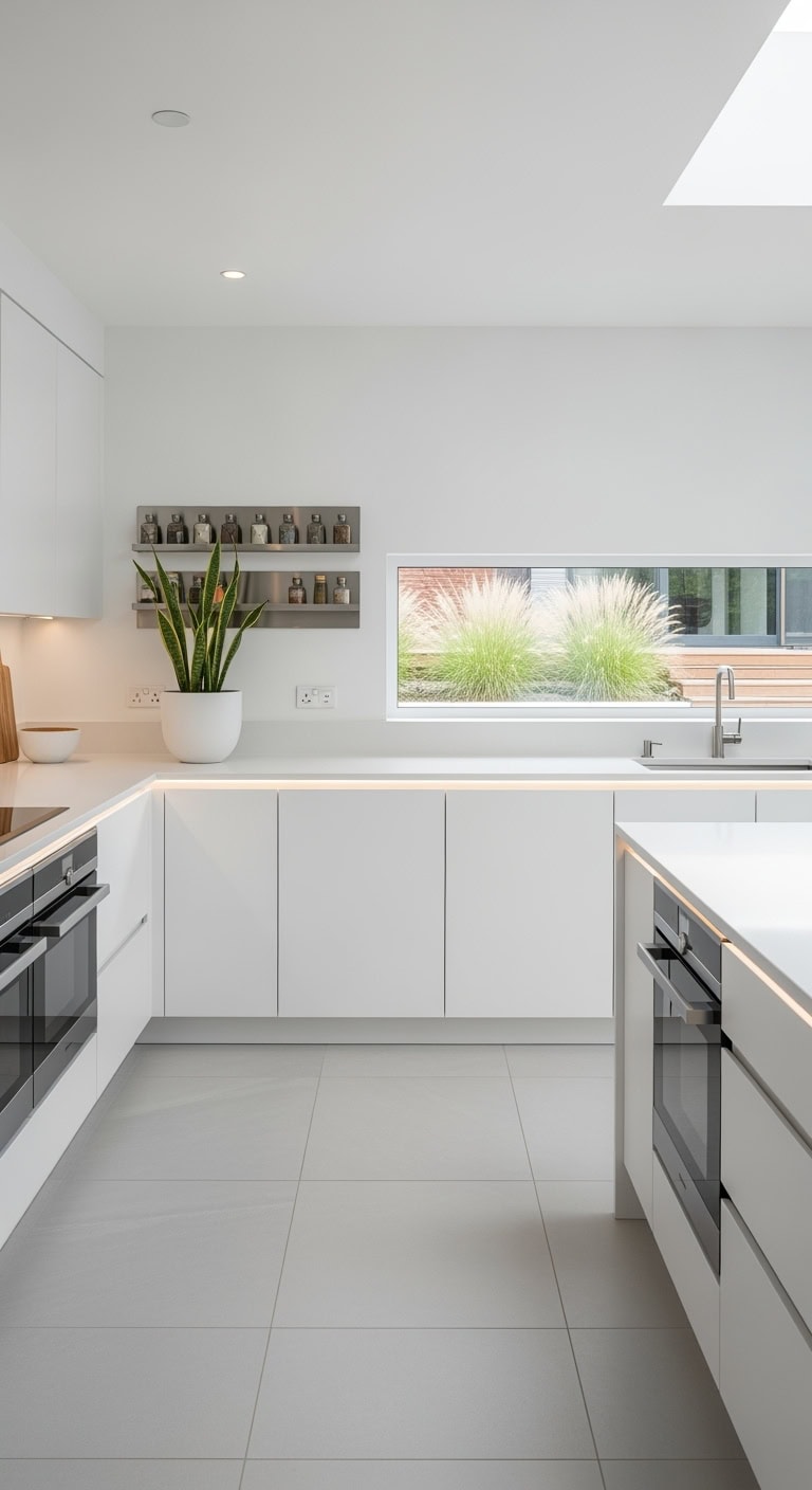 seamless tech integrated minimalist kitchen