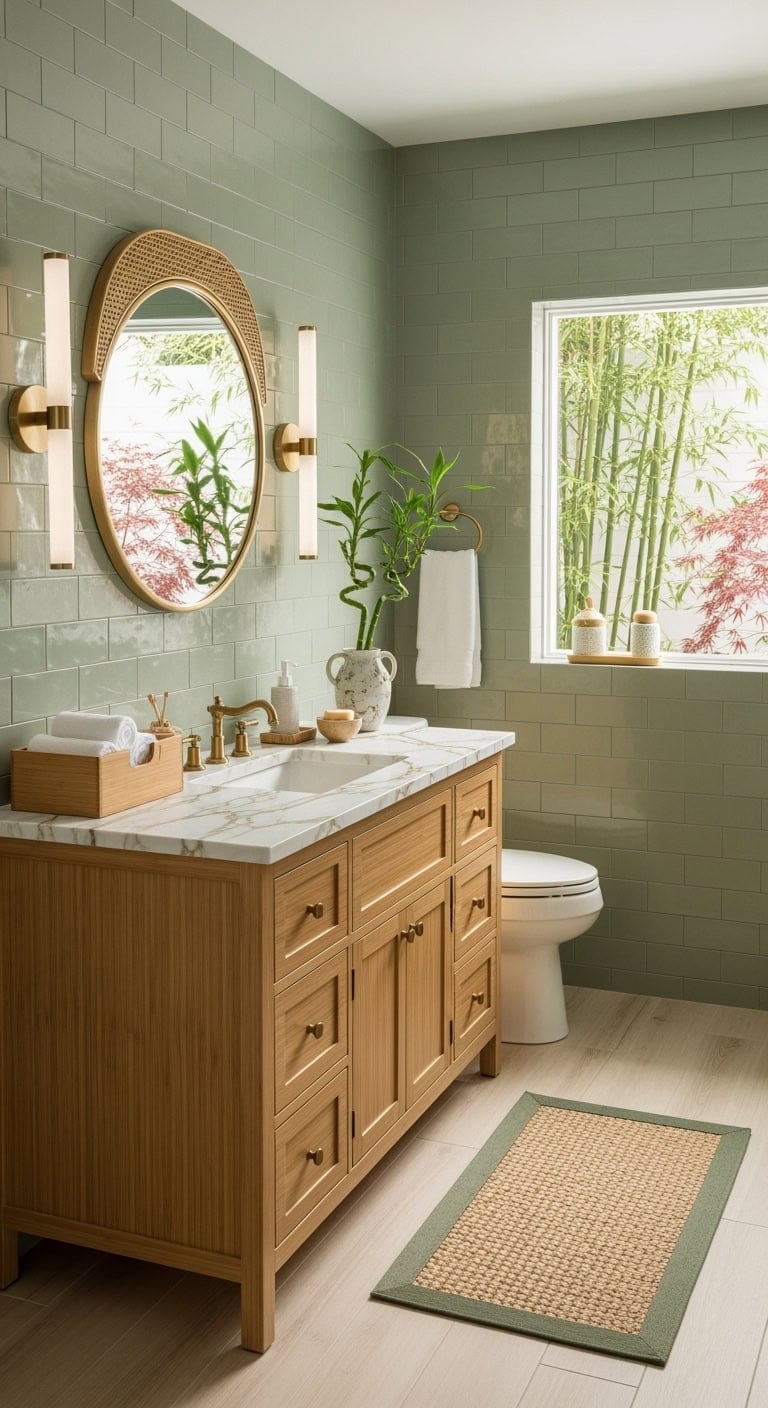 serene bamboo green elegance