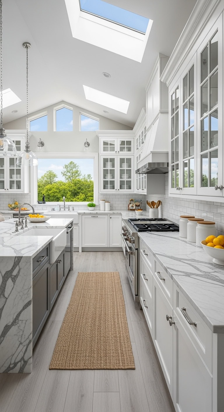 skylit airy kitchen makeover