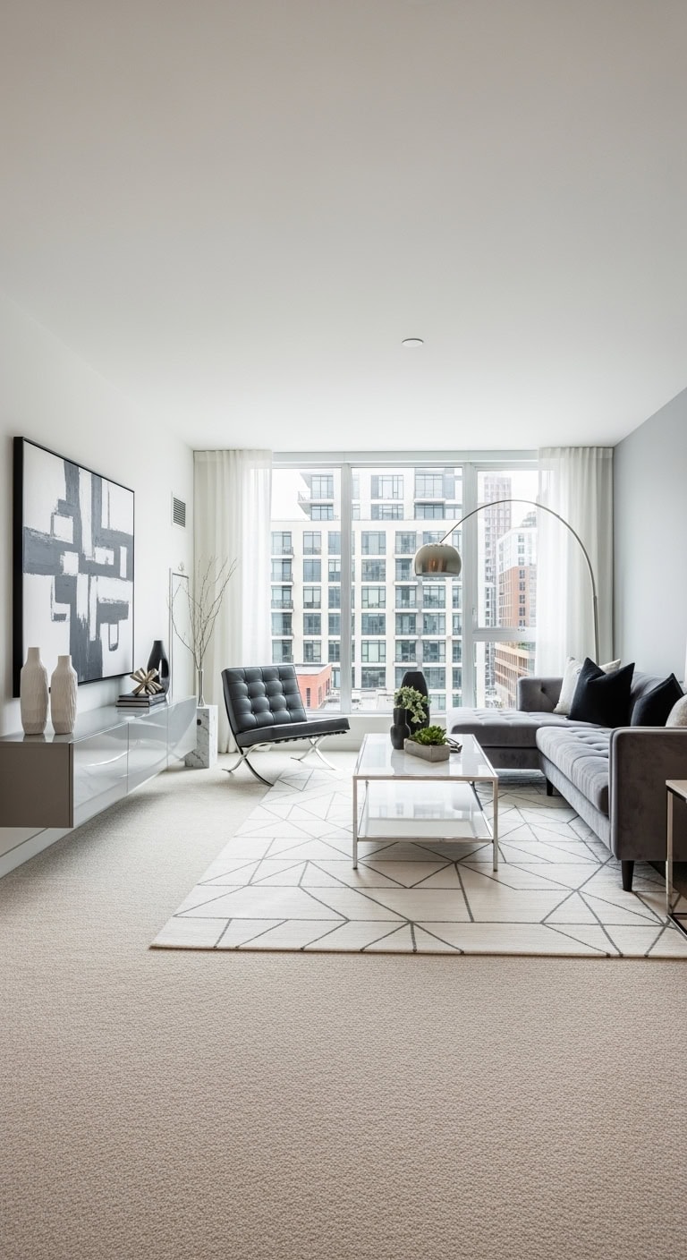 sleek gray gallery inspired living