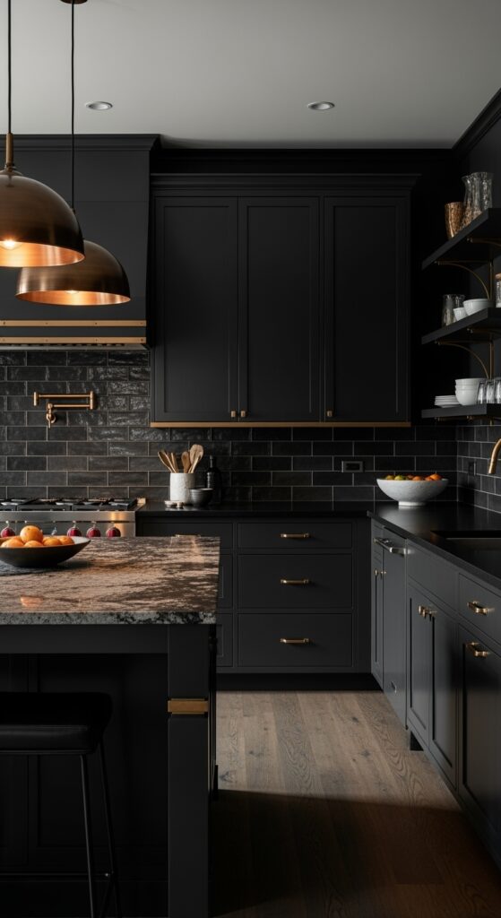23 Modern Dark Kitchen That Change Everything