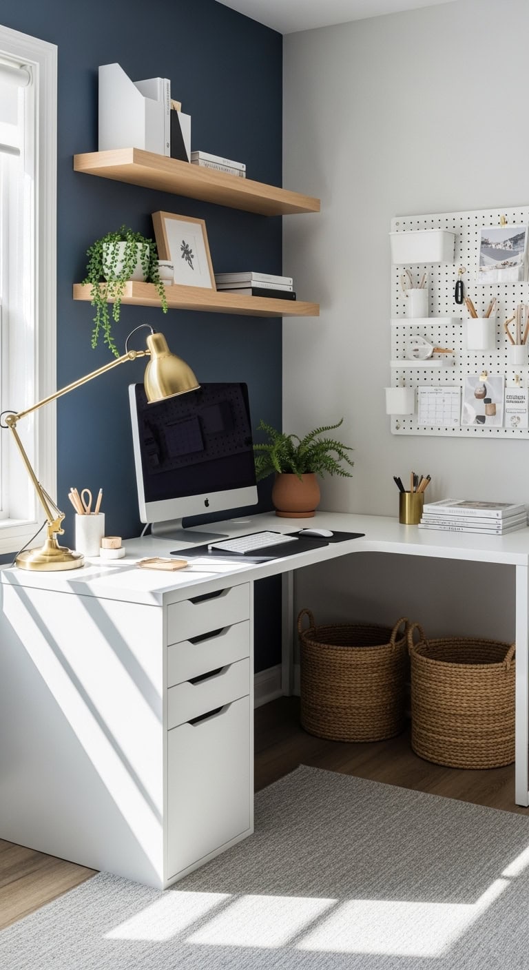 small stylish multifunctional workspace