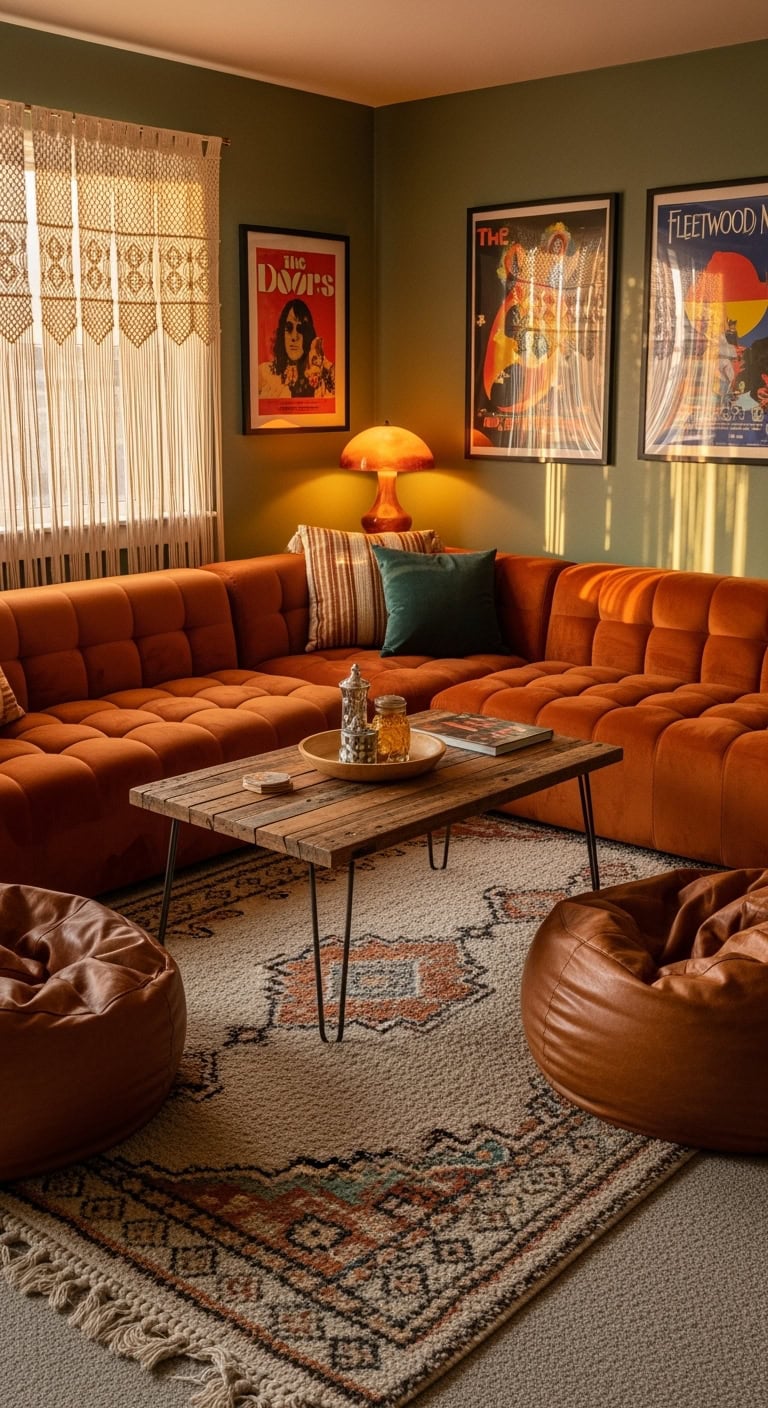 small stylish student living room