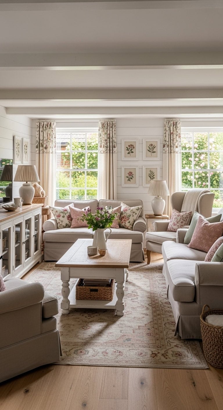 soft beige cottage slipcovers