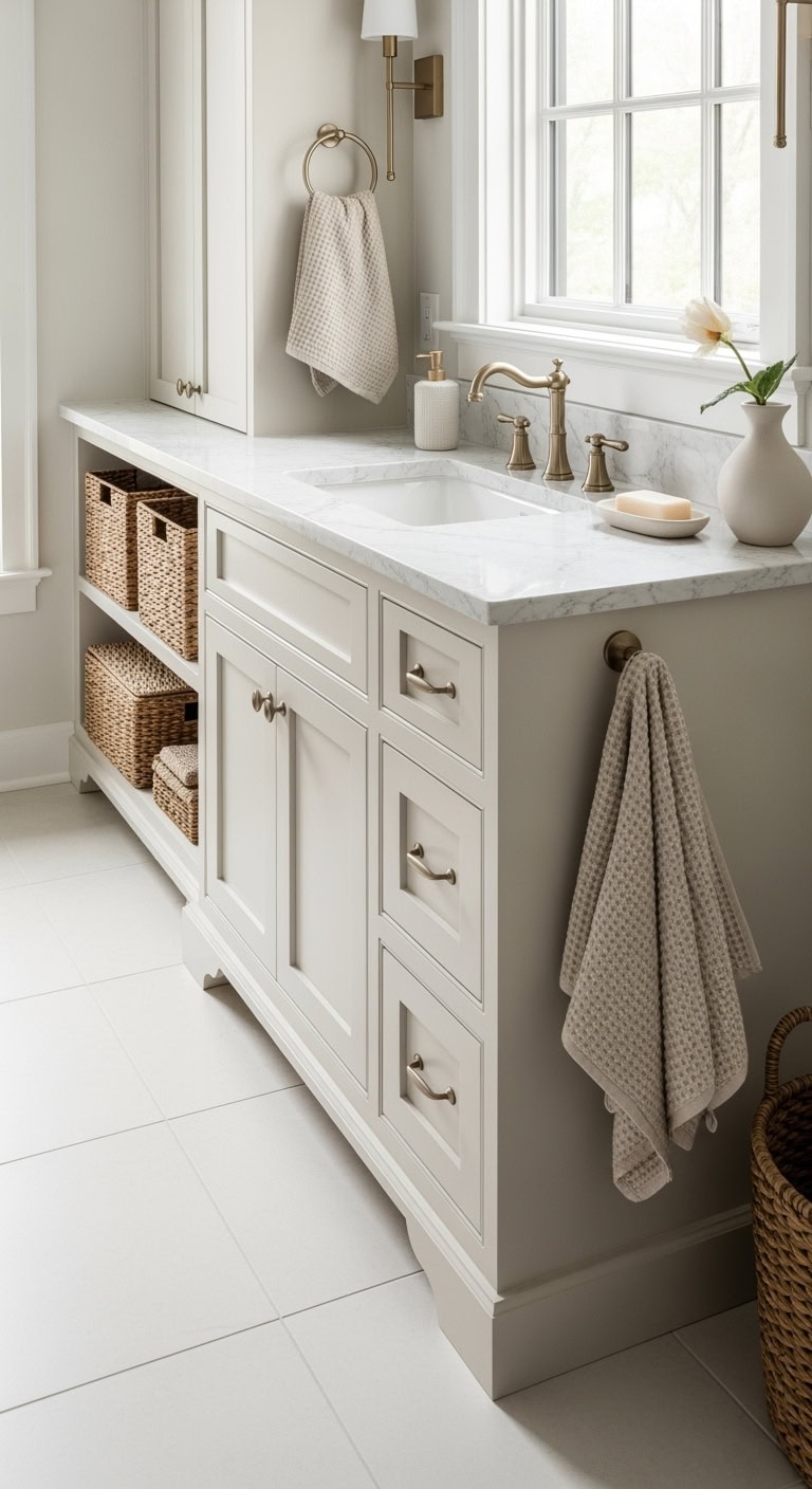 soft ivory bathroom design