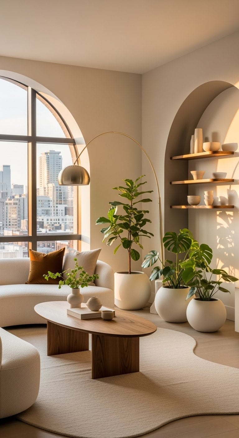 soft rounded organic interiors