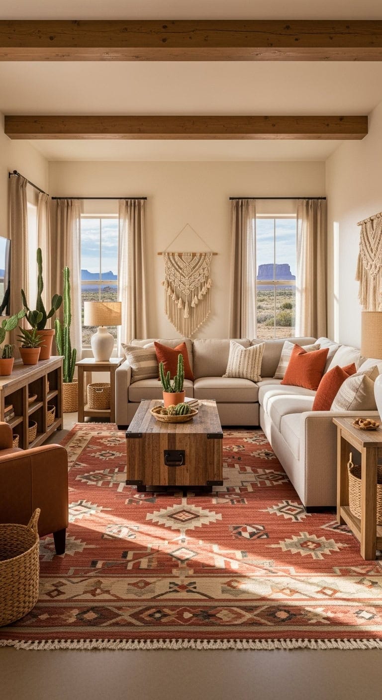 southwest terracotta tribal living