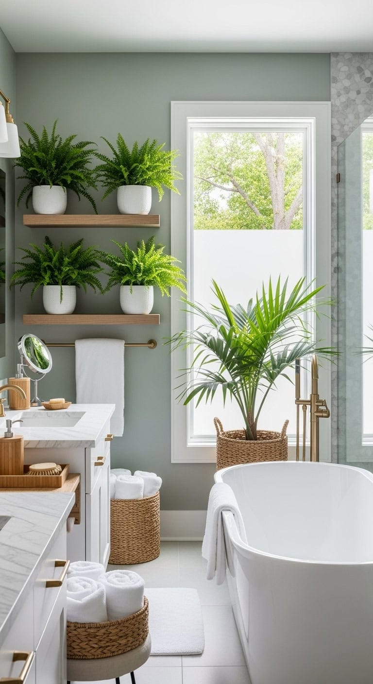 spa inspired humidifying fern palms