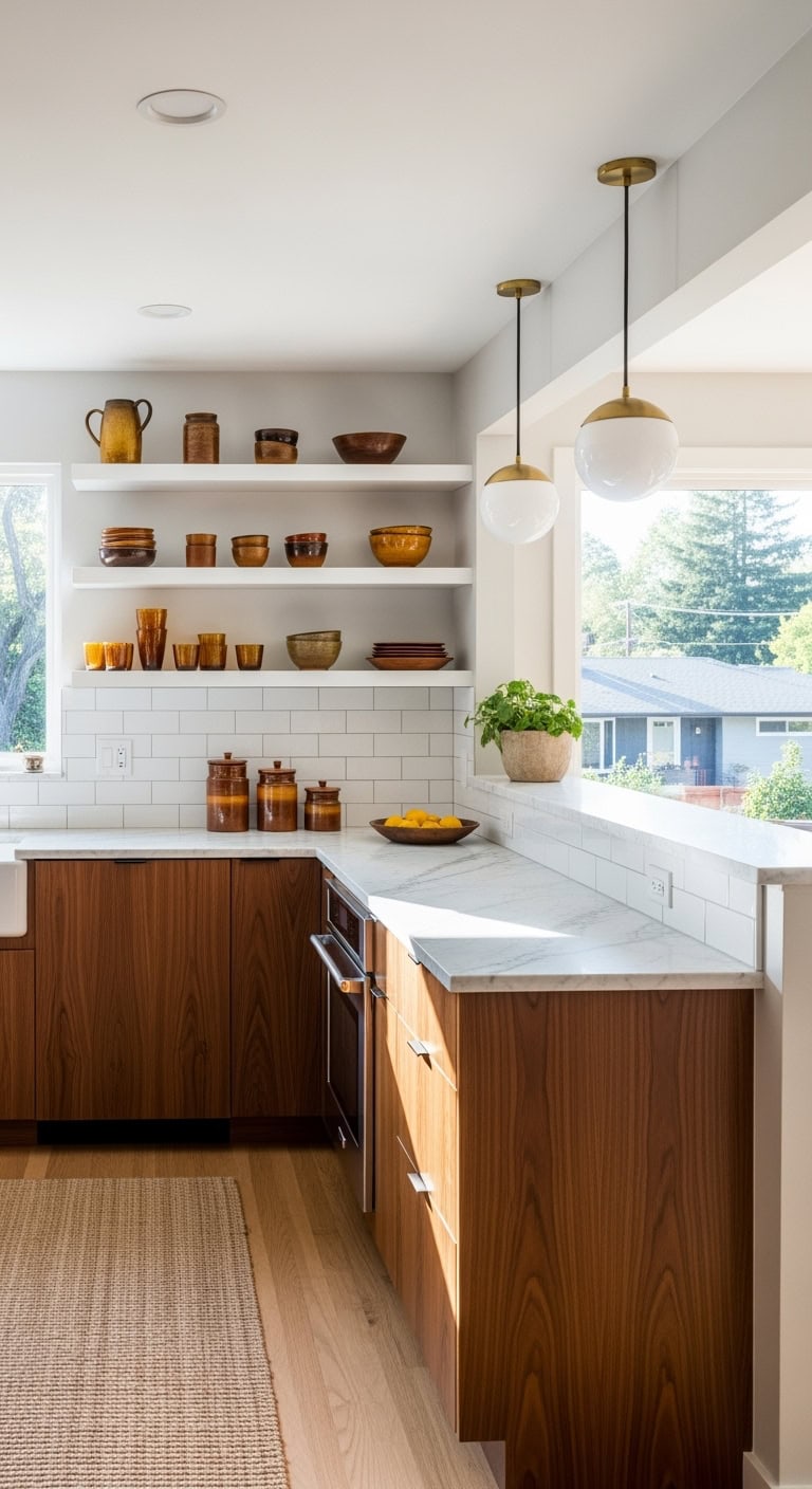 split level coffee shop kitchen vibe