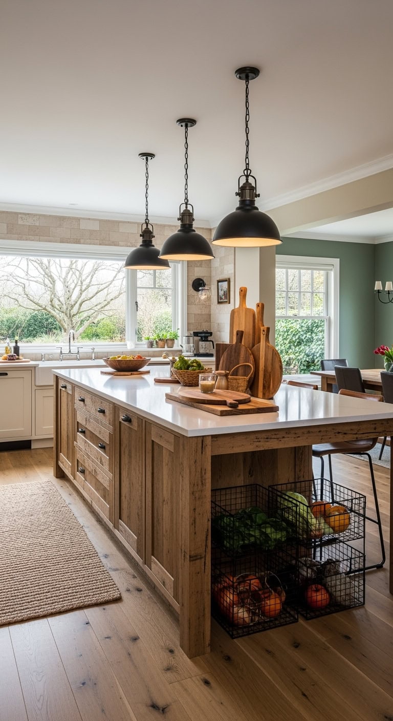 stone top reclaimed wood base