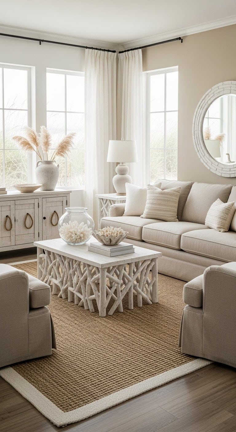 sun kissed coastal linen living