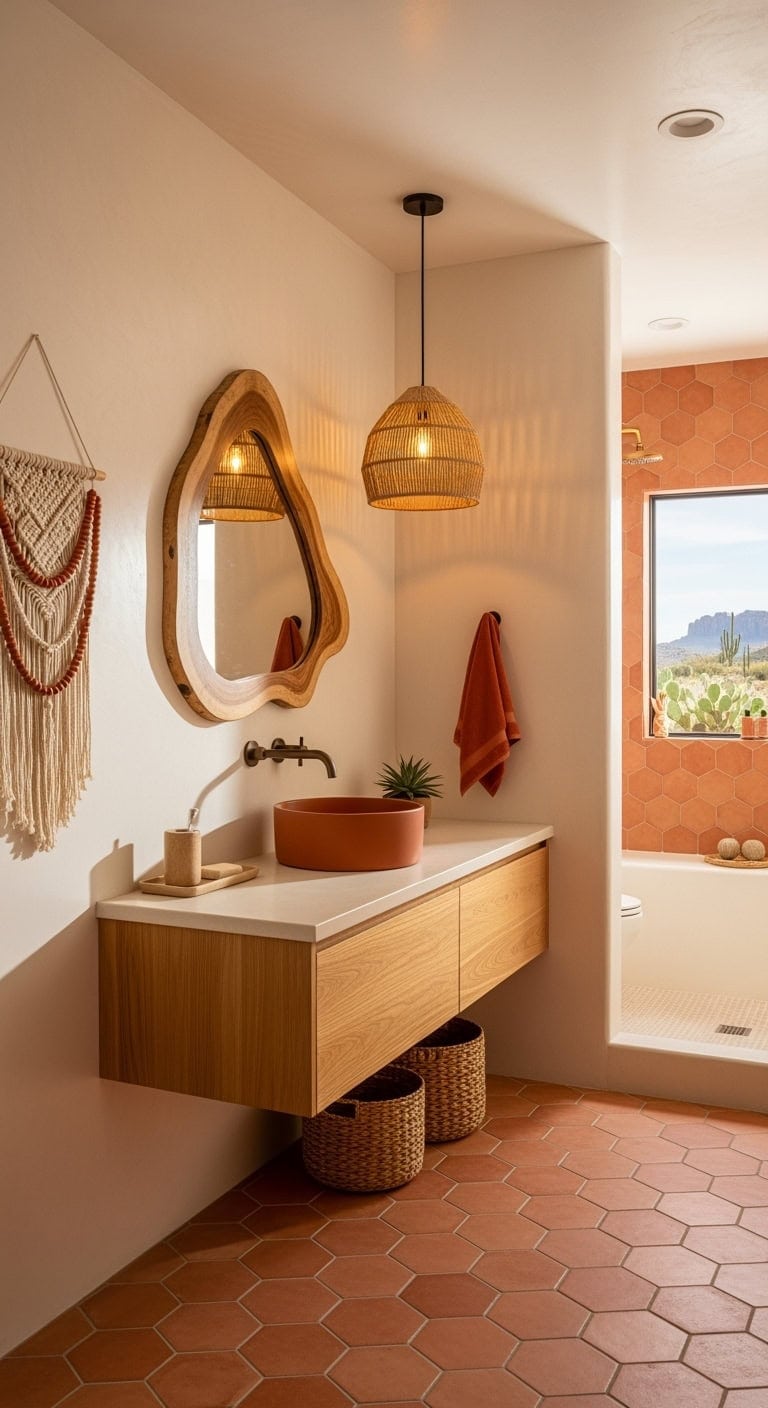 sunlit terracotta stucco sanctuary