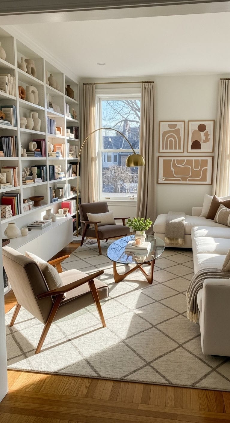 taupe chairs with built ins