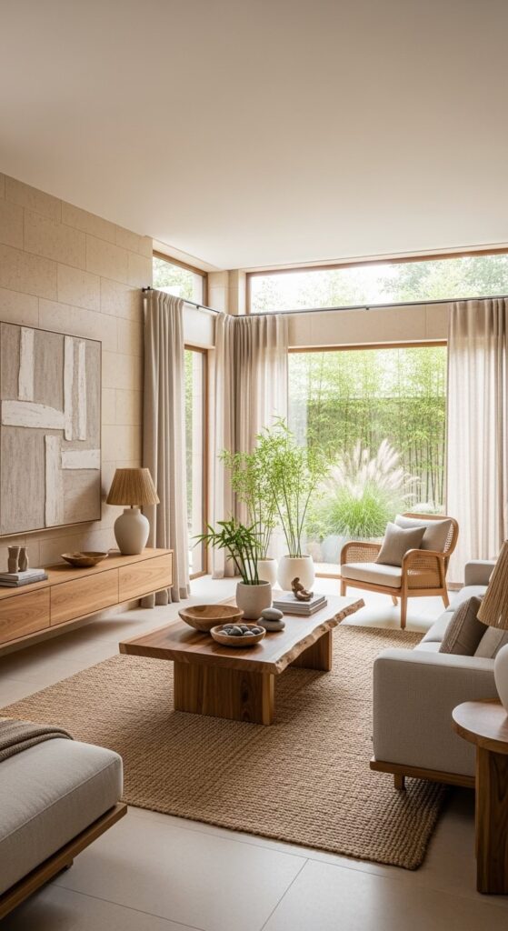23 Trendy Beige and Wood Living Room Ideas