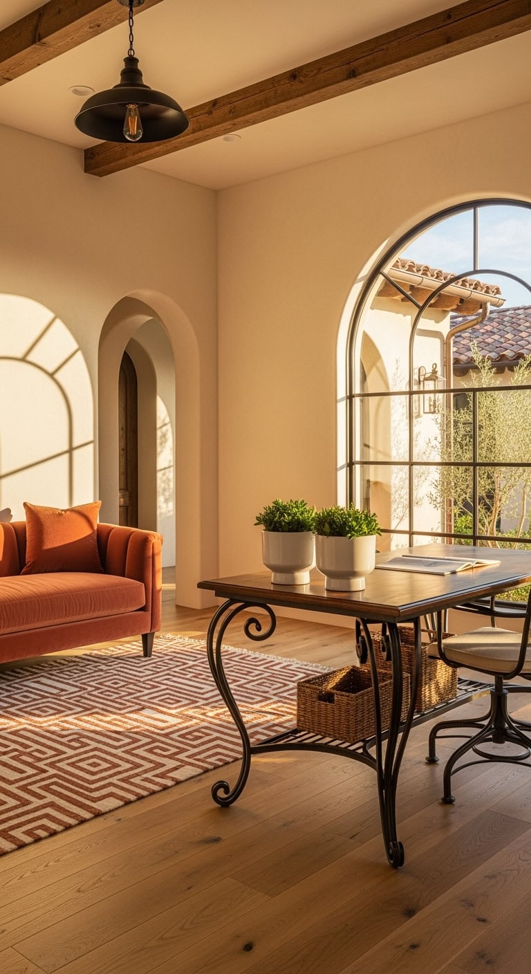 terra cotta mediterranean workspace