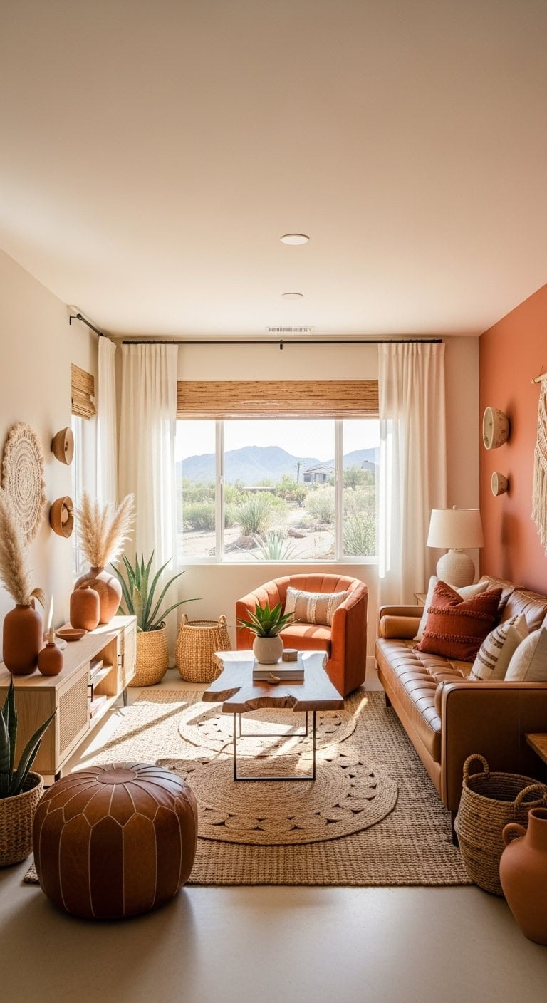 terracotta desert modern living