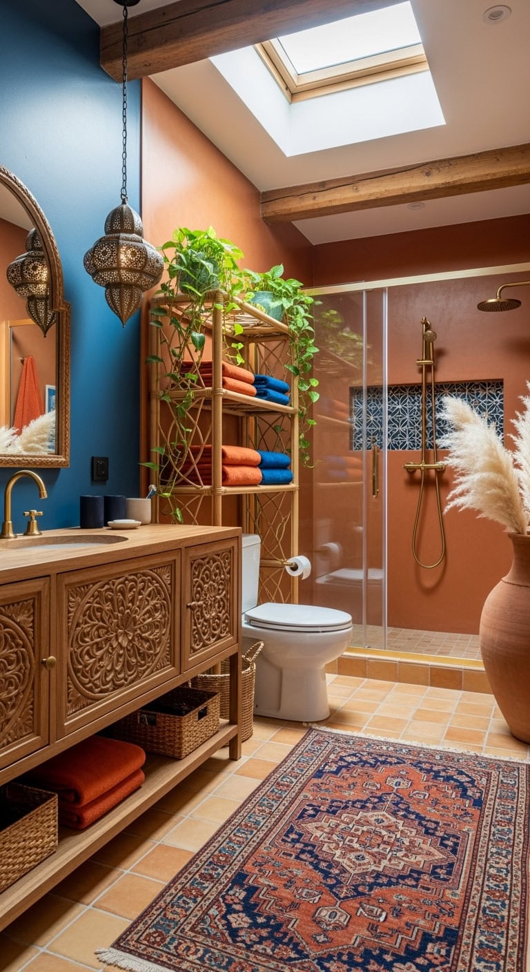 terracotta meets cobalt boho luxe