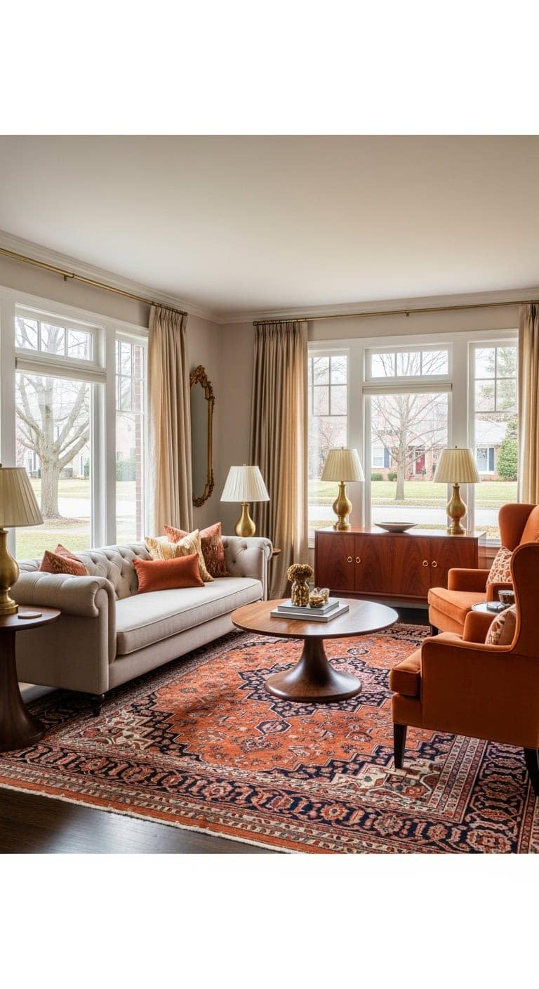 traditional beige tufted elegance