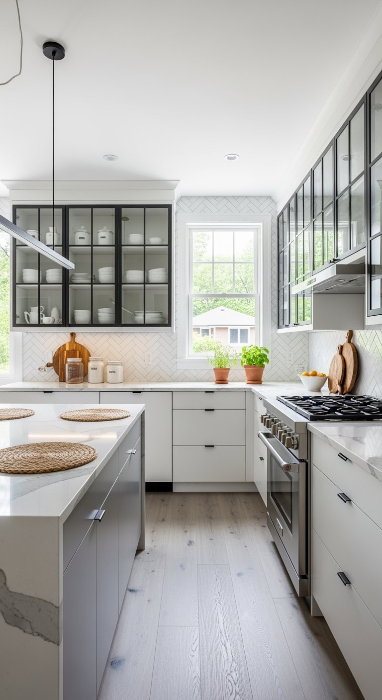 transparent cabinets showcase curated essentials