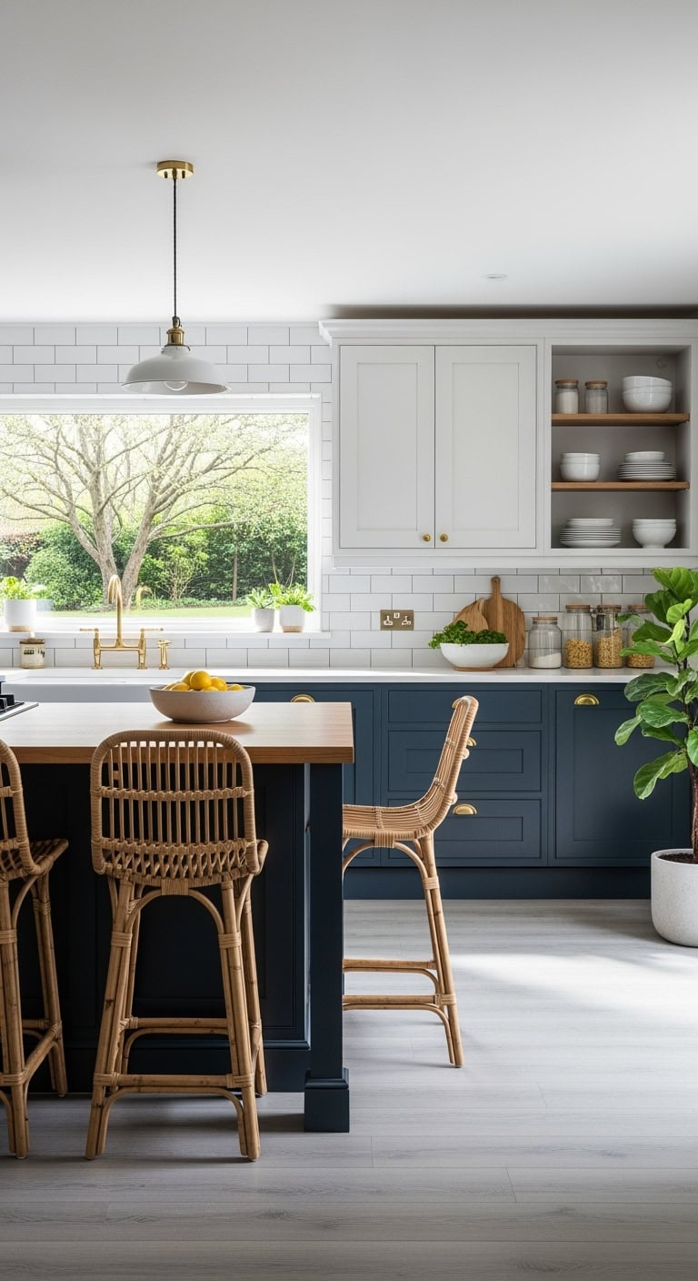 two tone kitchen cabinet styling