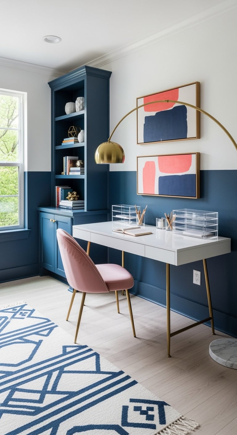 two tone sophisticated home office