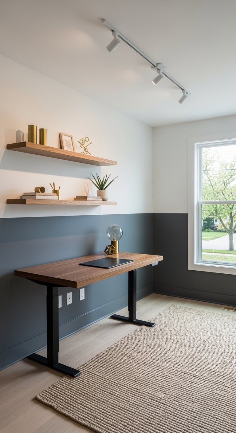 two tone sophisticated home office