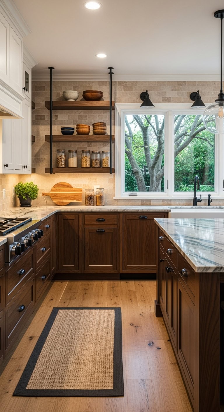 two tone timber kitchen makeover