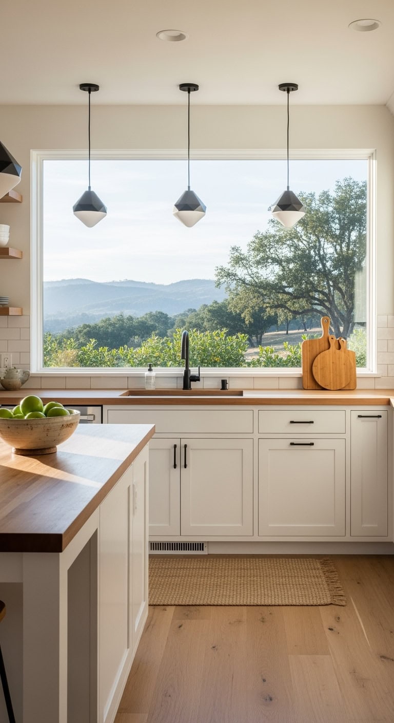 uninterrupted scenic kitchen window