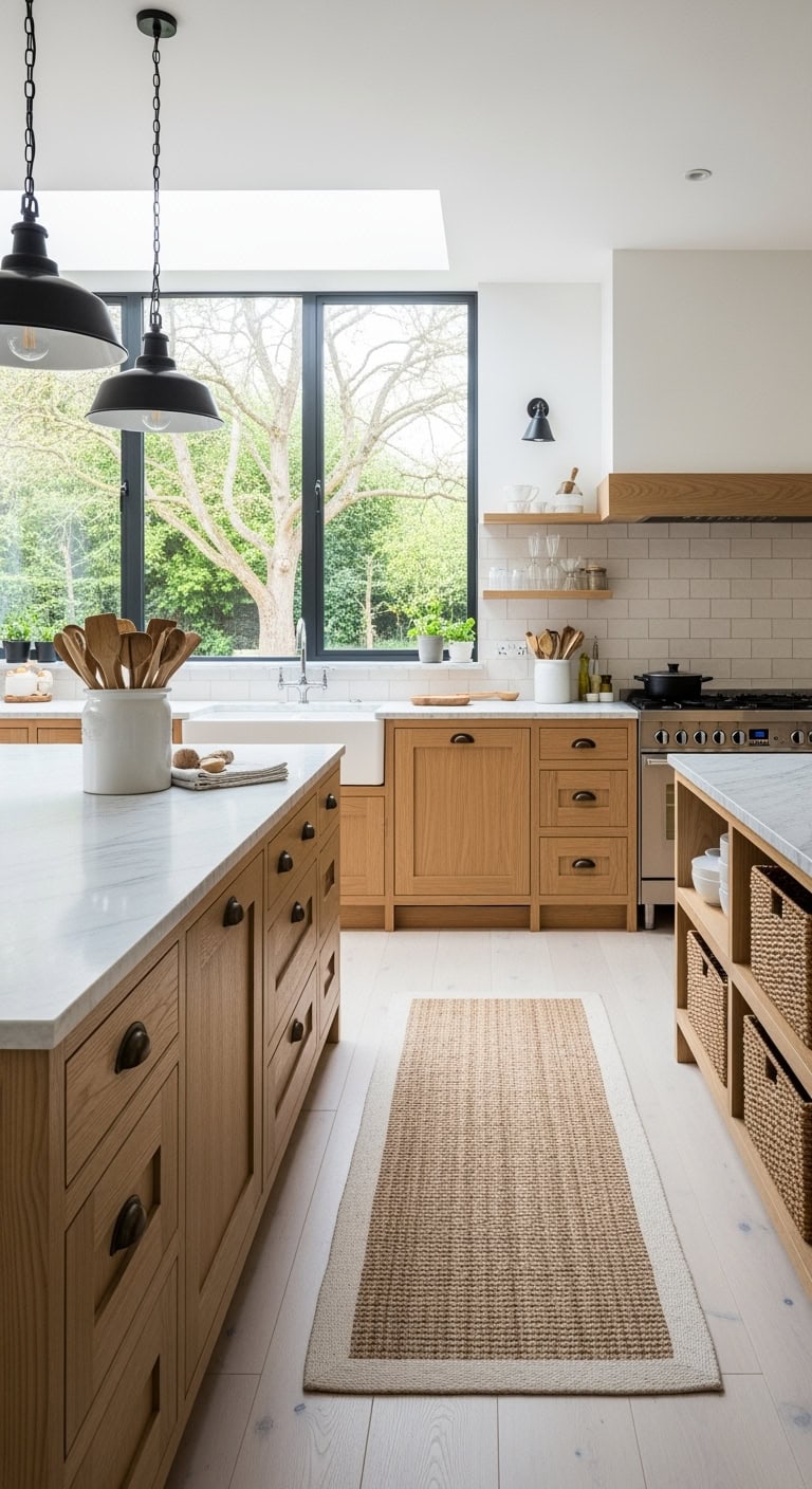 unstained ash kitchen design