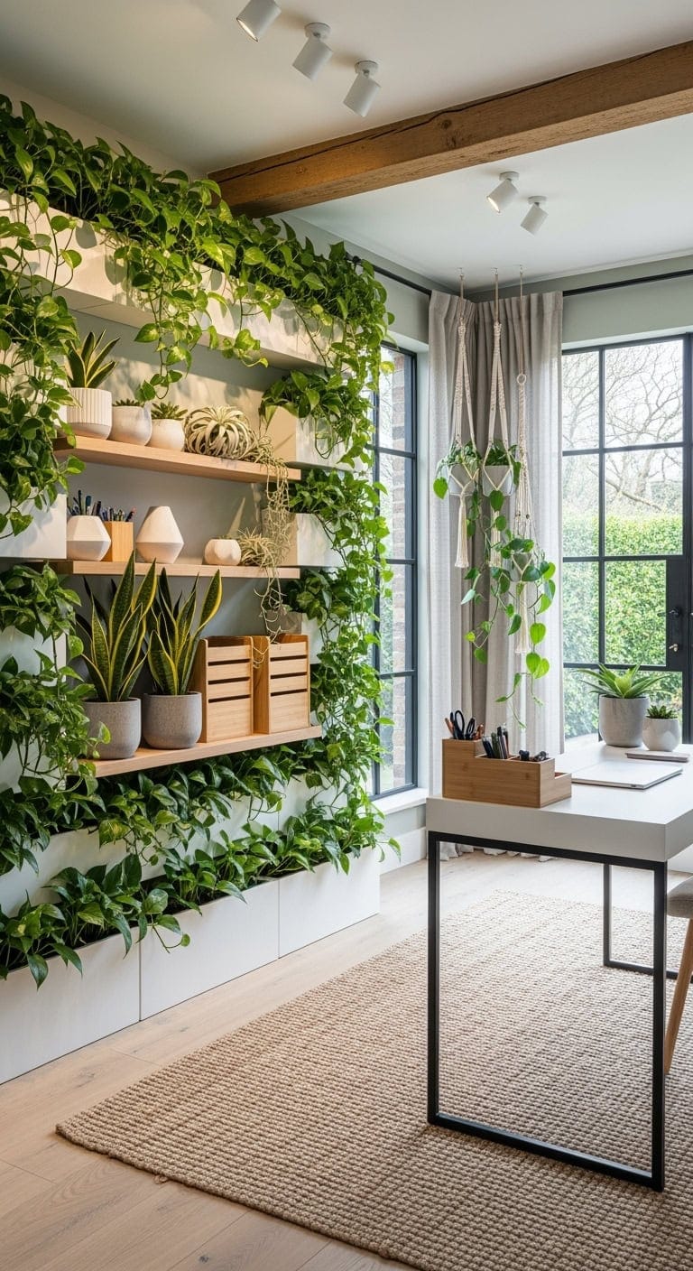 vertical air purifying plant wall