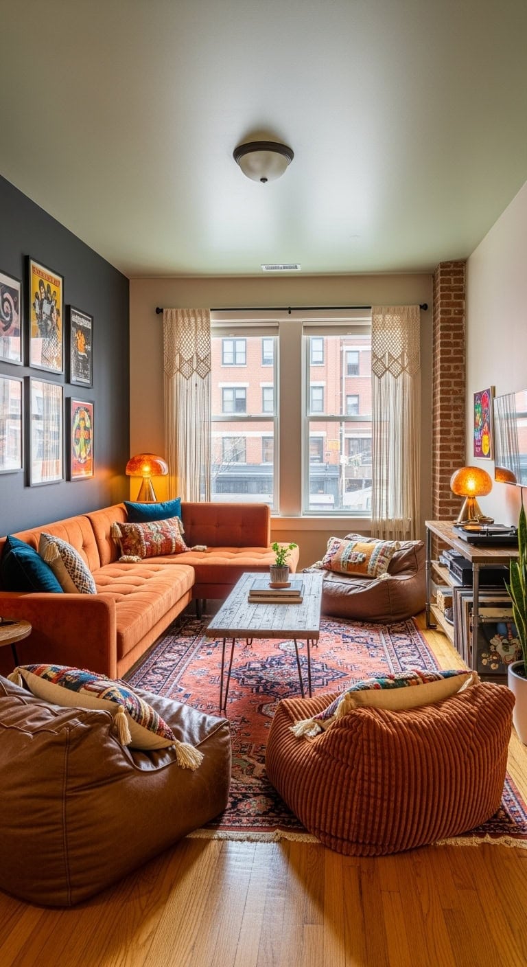 vintage band poster lounge