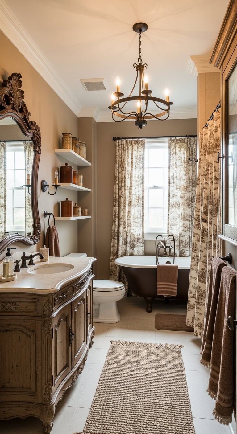 vintage brown french farmhouse