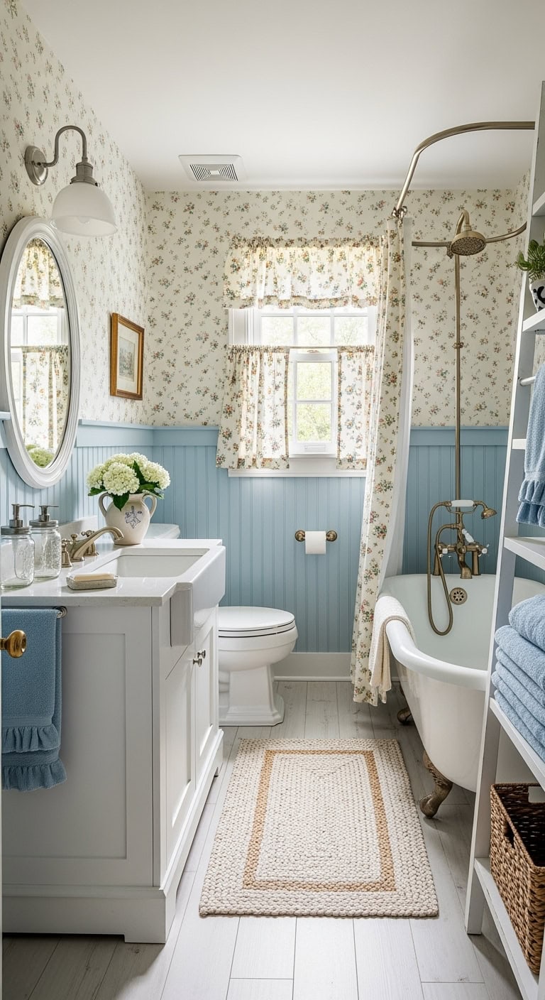 vintage cottage bathroom charm