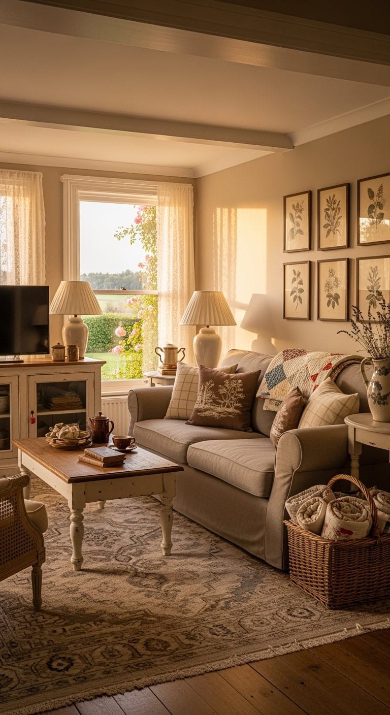 vintage floral cottagecore living