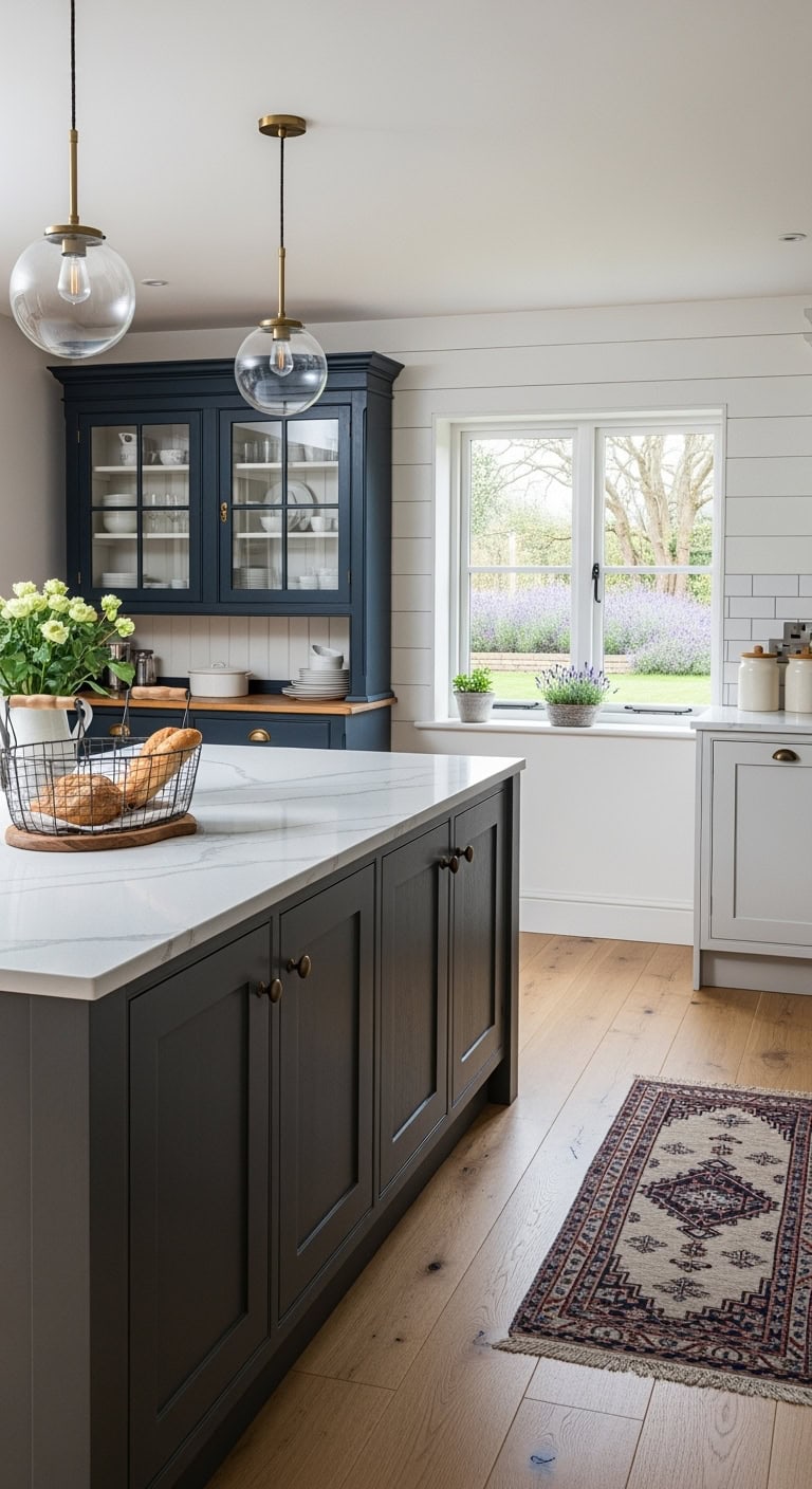 vintage hutch with quartz