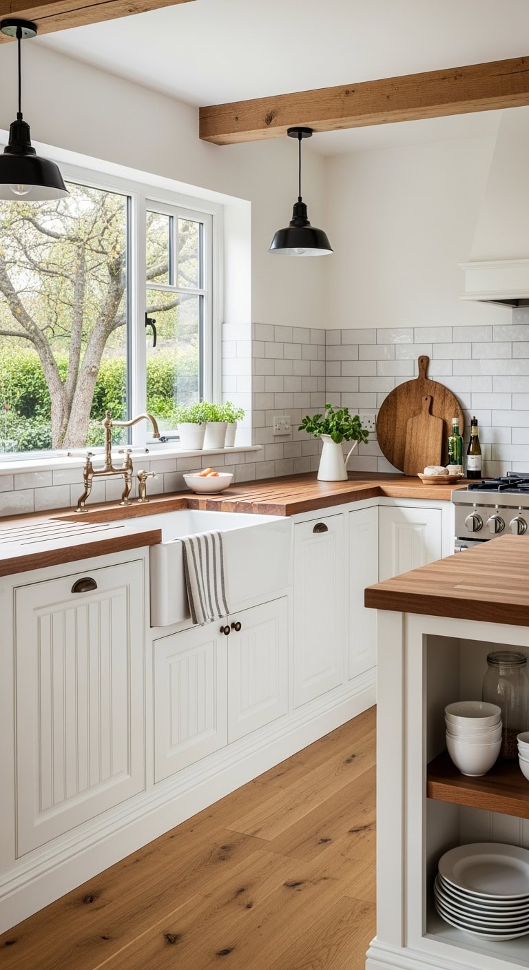 vintage inspired farmhouse kitchen elegance