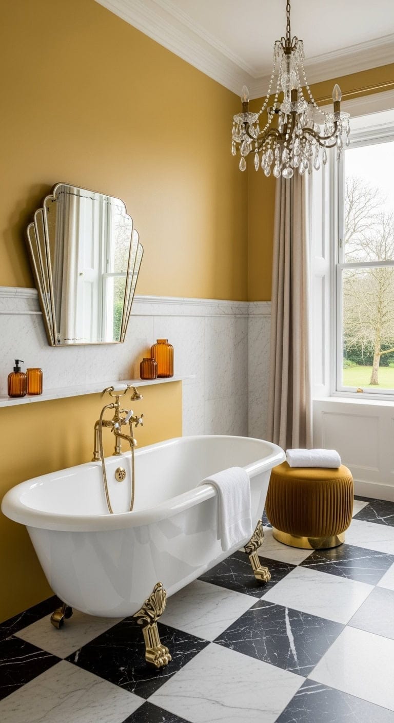 vintage mustard clawfoot glamour