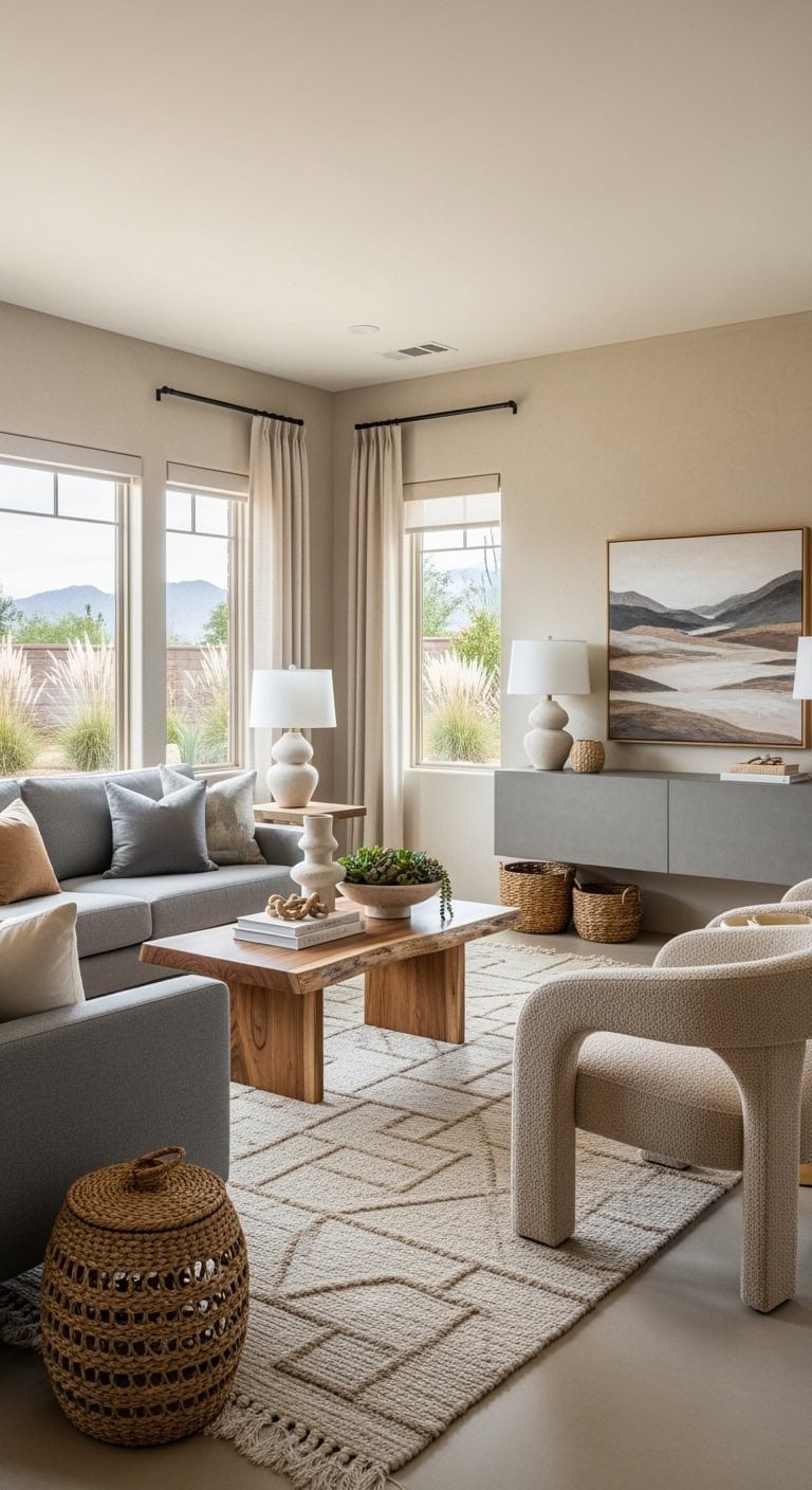 warm beige stucco modernity