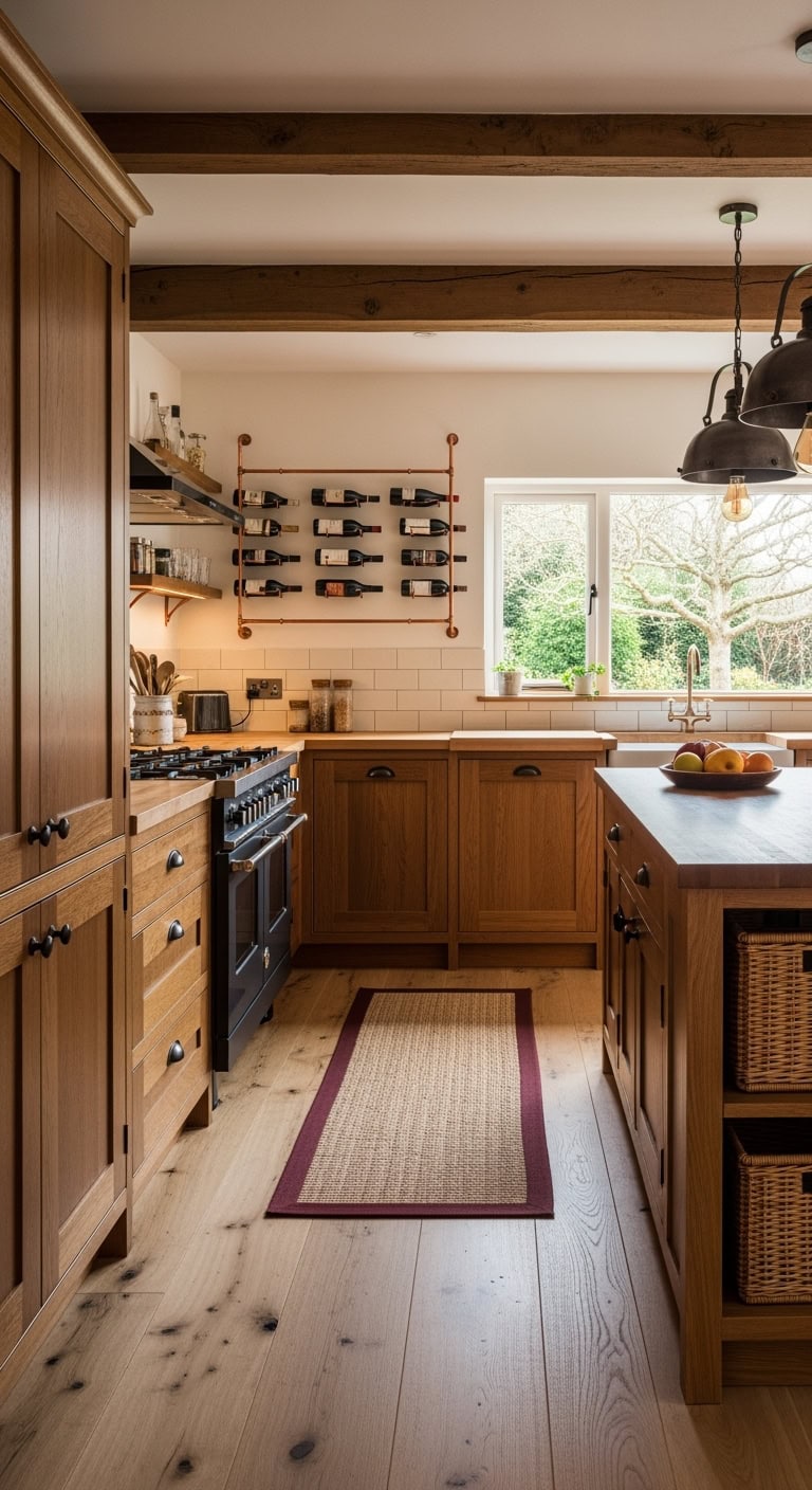 warm chestnut mission kitchen