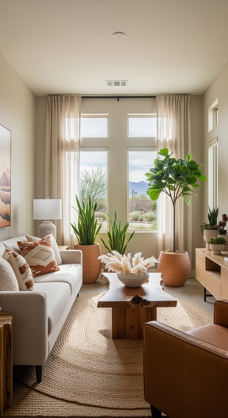 warm desert modern living