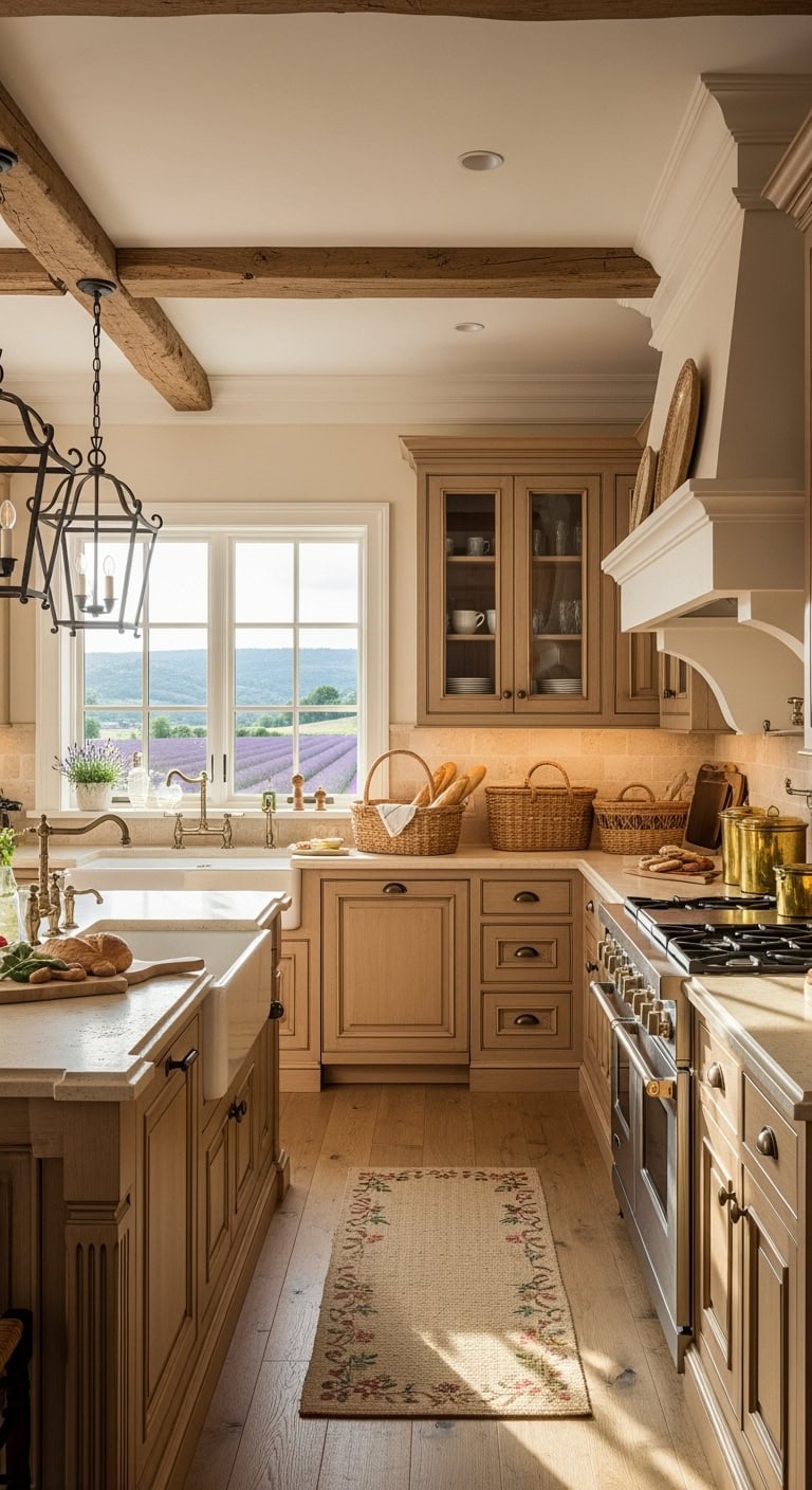 warm glazed tan cabinets