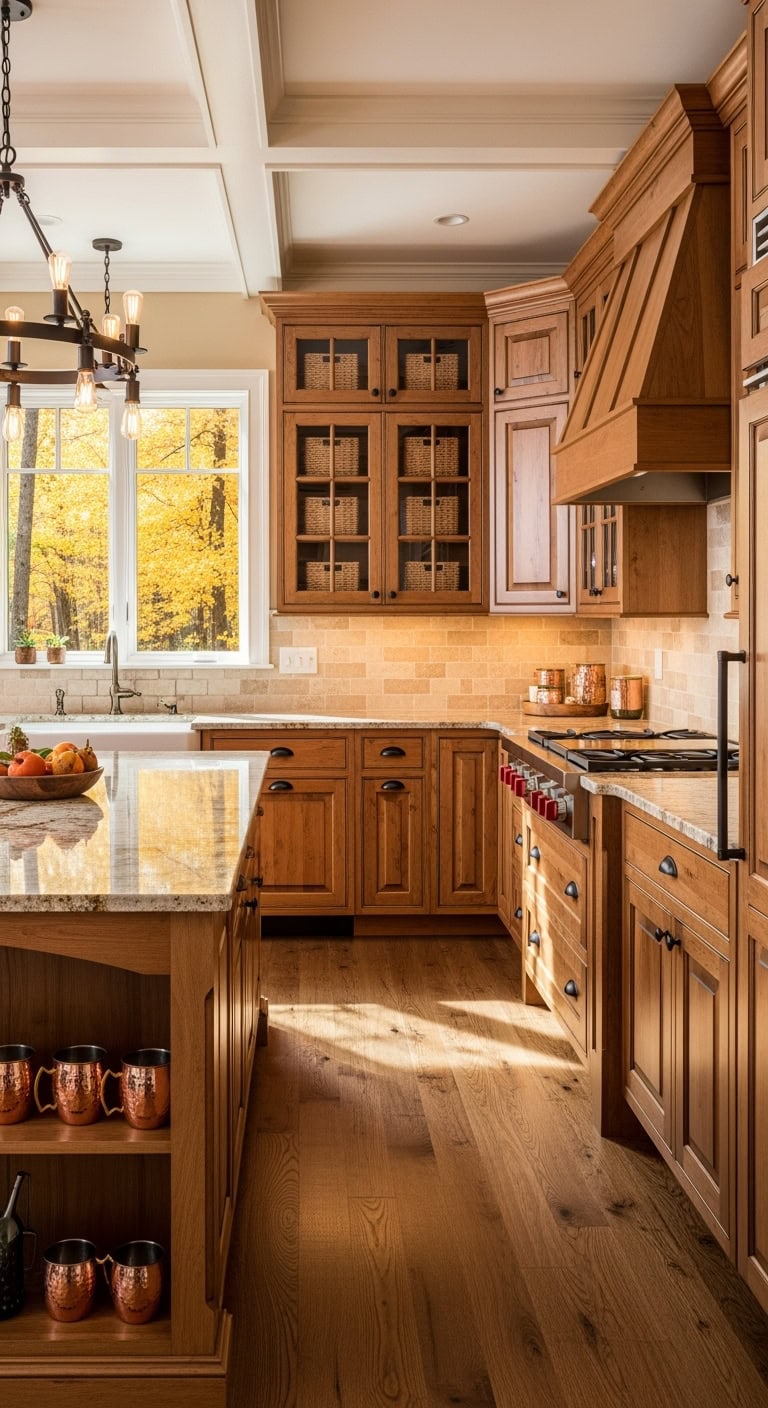 warm honey alder kitchen