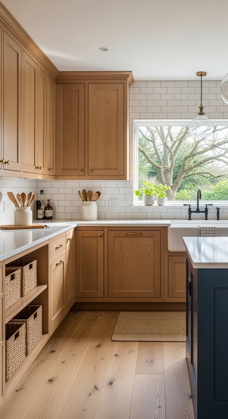 warm natural shaker kitchen