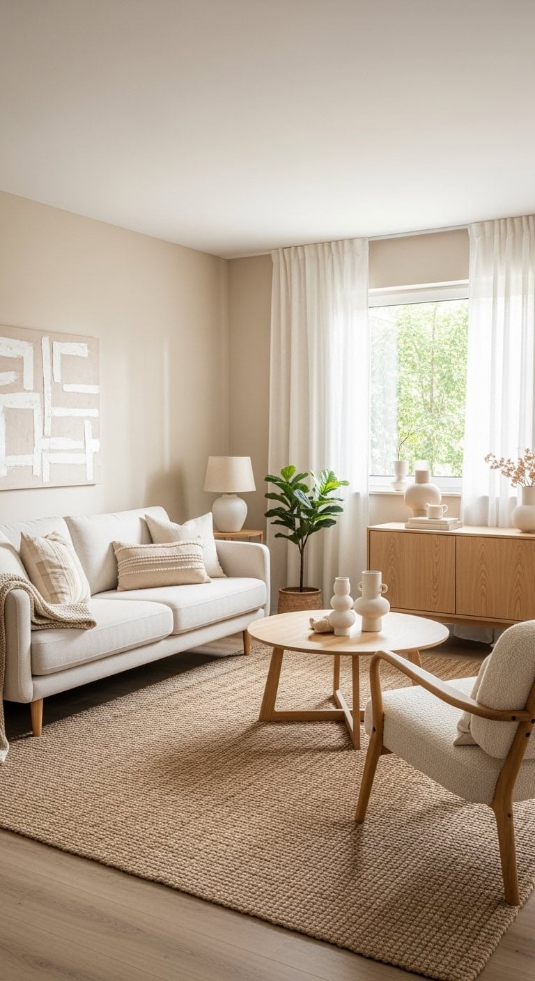 warm neutral scandinavian hygge