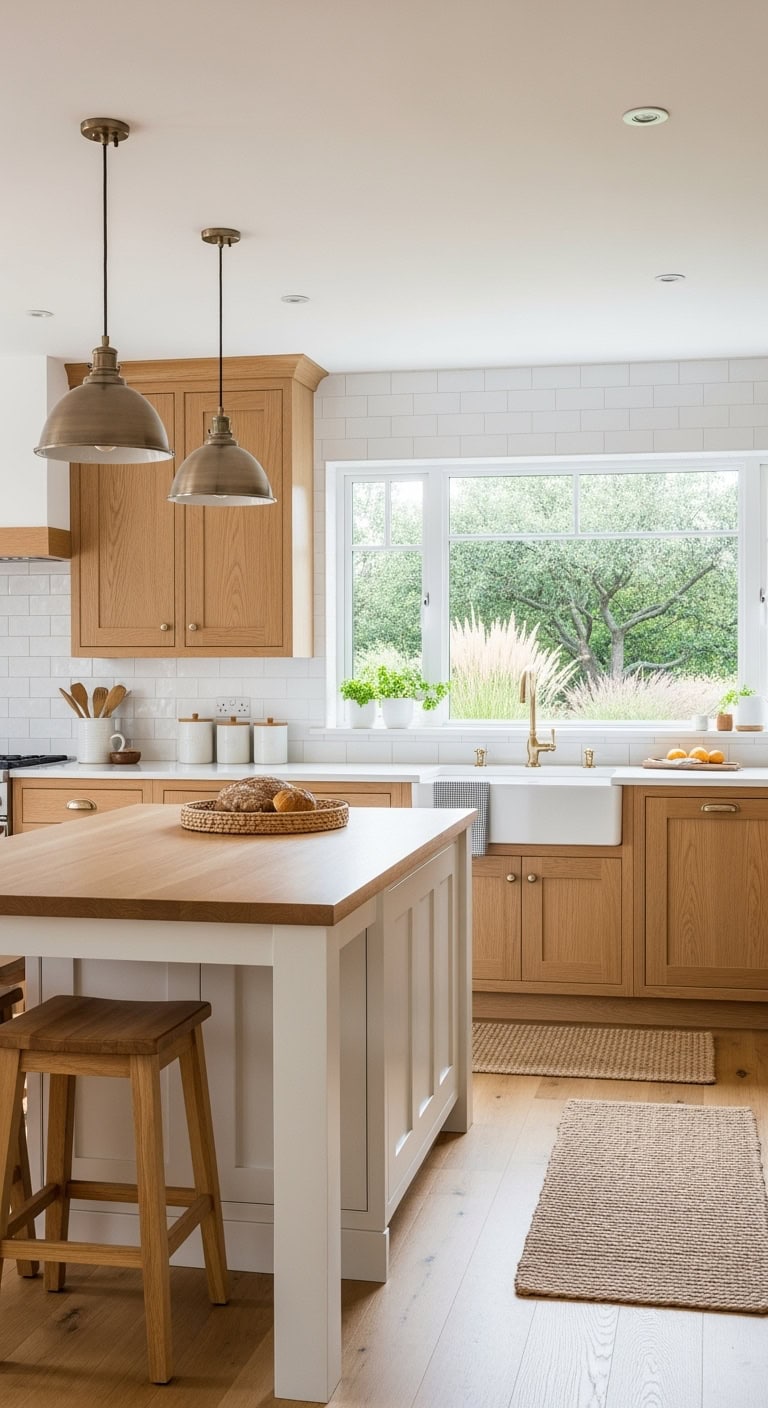 warm oak crisp white