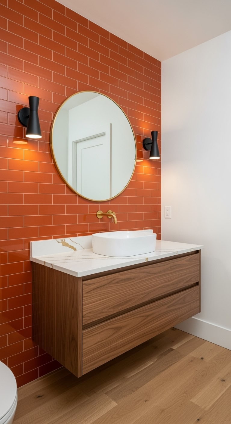 warm rustic burnt orange