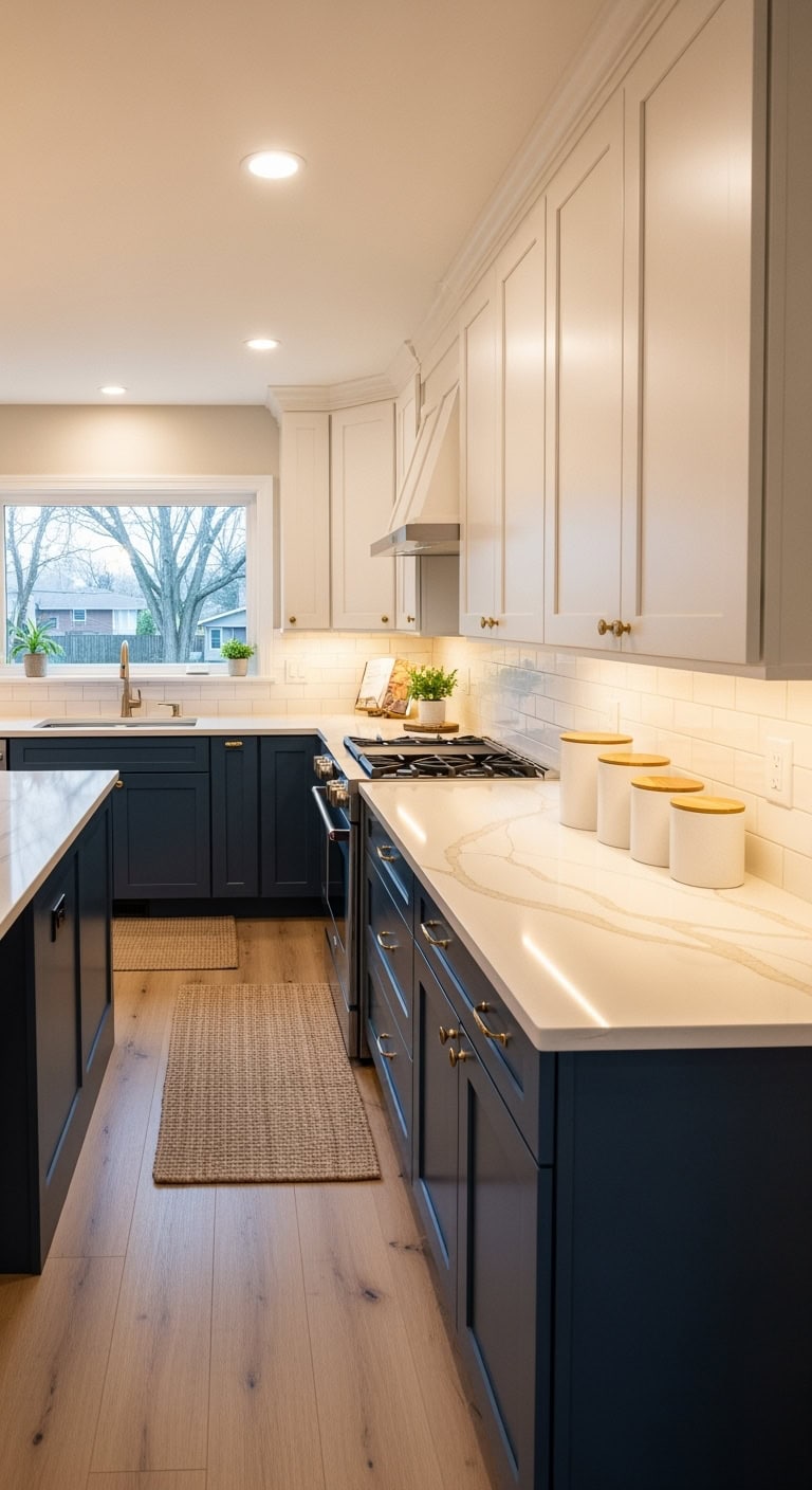 warm under cabinet led kitchen