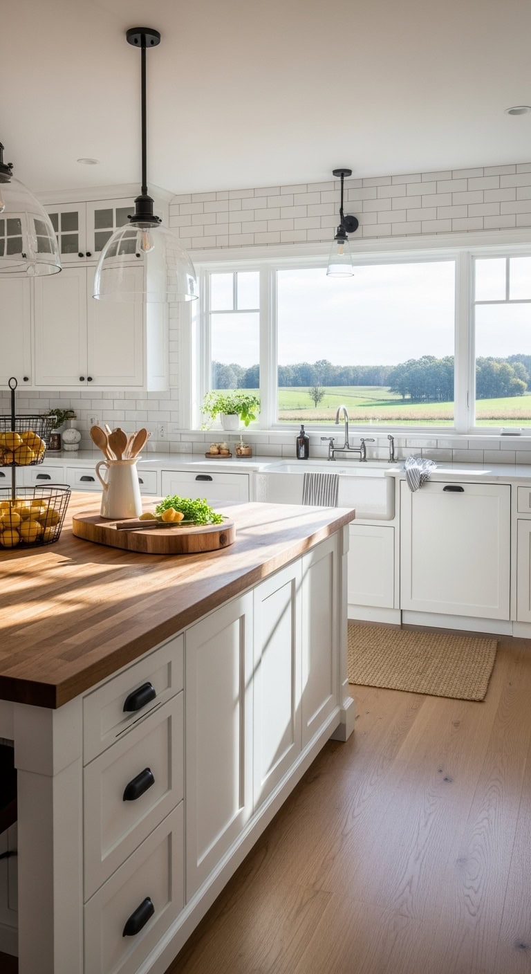 warm wood modern farmhouse feel