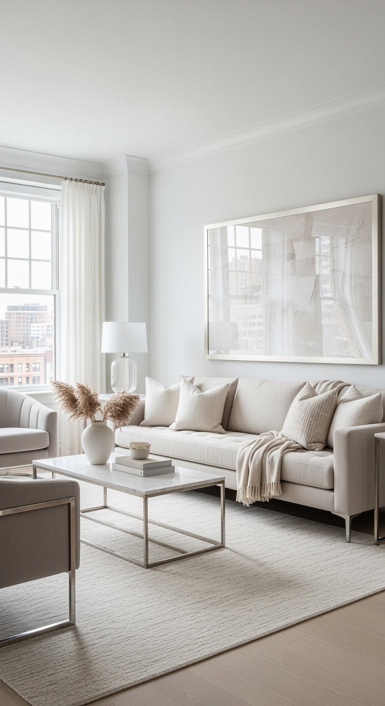 warmed minimalist scandinavian living room